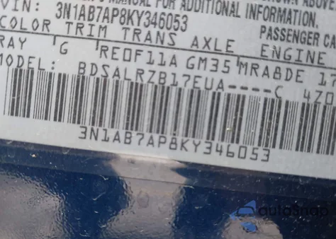 2019 Nissan Sentra Sr from USA, damaged, VIN 3N1AB7AP8KY346053